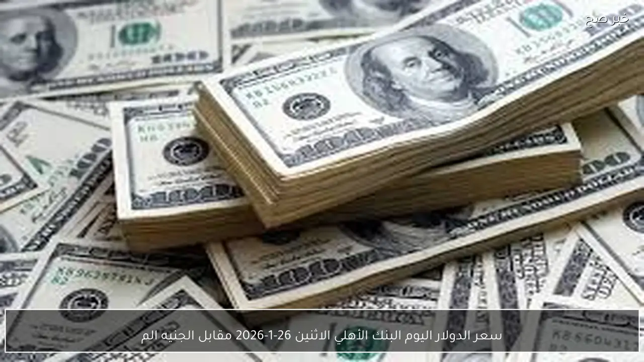 سعر الدولار اليوم البنك الأهلي الاثنين 26-1-2026 مقابل الجنيه المصري.. تحديث لحظي بيع وشراء