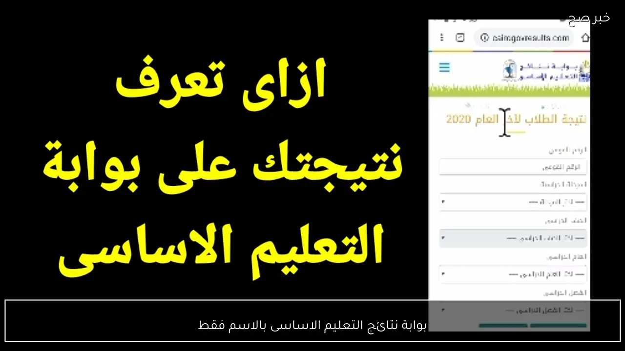 “eduserv.cairo.gov.eg “رابط بوابة نتائج التعليم الاساسى بالاسم فقط 2026 لصفوف النقل