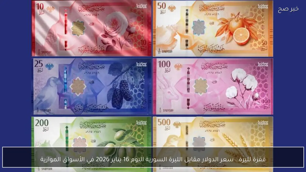 قفزة لليرة.. سعر الدولار مقابل الليرة السورية اليوم 16 يناير 2026 في الأسواق الموازية