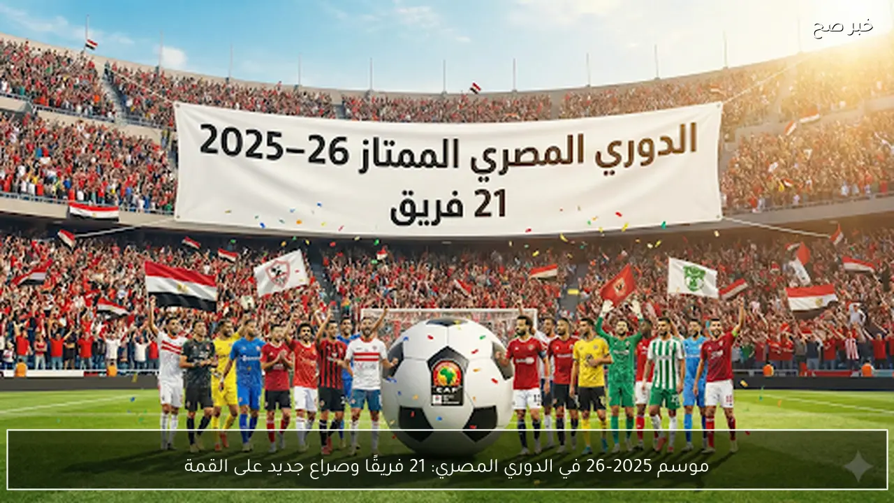 موسم 2025–26 في الدوري المصري: 21 فريقًا وصراع جديد على القمة