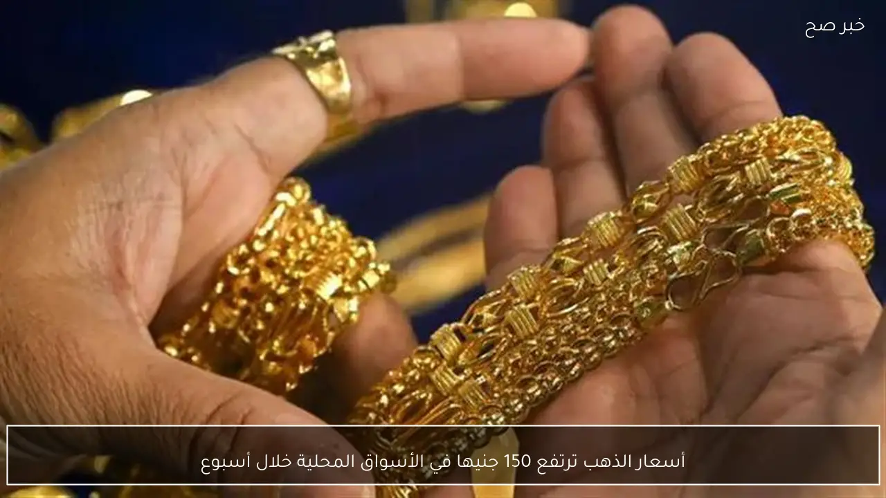 أسعار الذهب ترتفع 150 جنيها في الأسواق المحلية خلال أسبوع