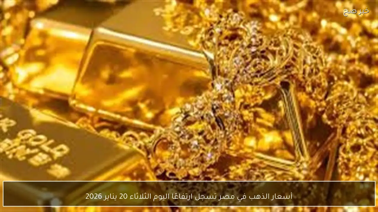 أسعار الذهب في مصر تسجل ارتفاعًا اليوم الثلاثاء 20 يناير 2026