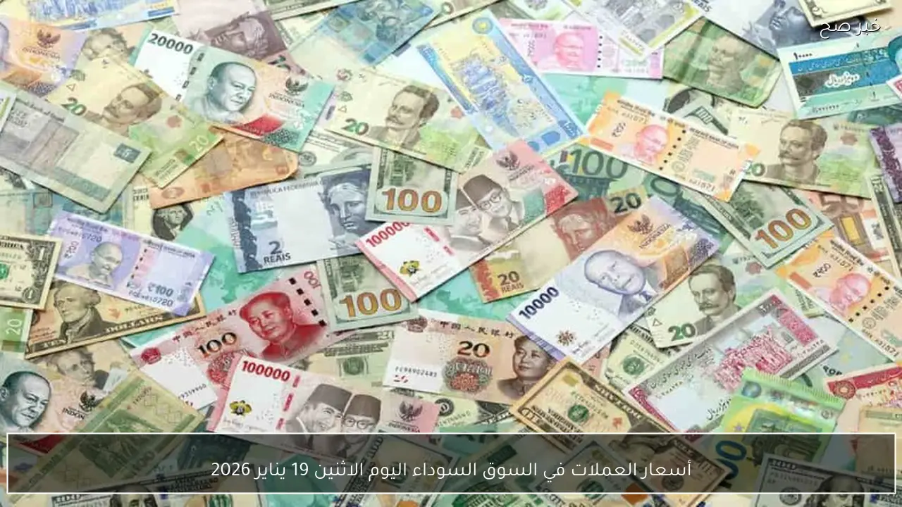 أسعار العملات في السوق السوداء اليوم الاثنين 19 يناير 2026 مقابل الجنية المصري