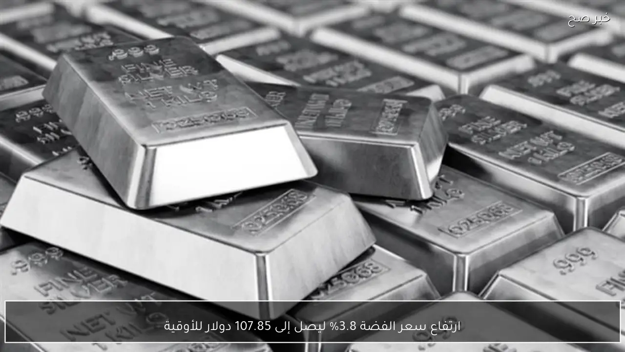 ارتفاع سعر الفضة 3.8% ليصل إلى 107.85 دولار للأوقية