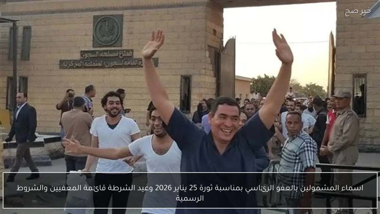 اسماء المشمولين بالعفو الرئاسي بمناسبة ثورة 25 يناير 2026 وعيد الشرطة تفاصيل القرار وأثره على السجناء والمجتمع