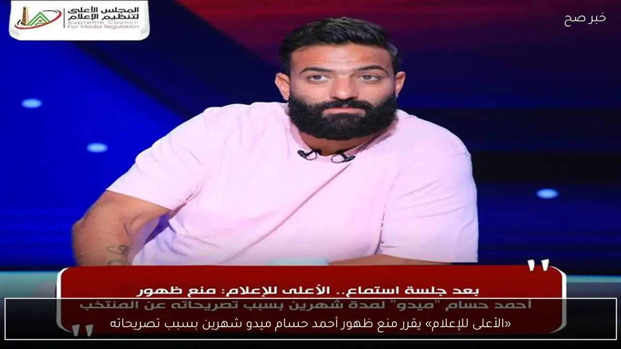«الأعلى للإعلام» يقرر منع ظهور أحمد حسام ميدو شهرين بسبب تصريحاته