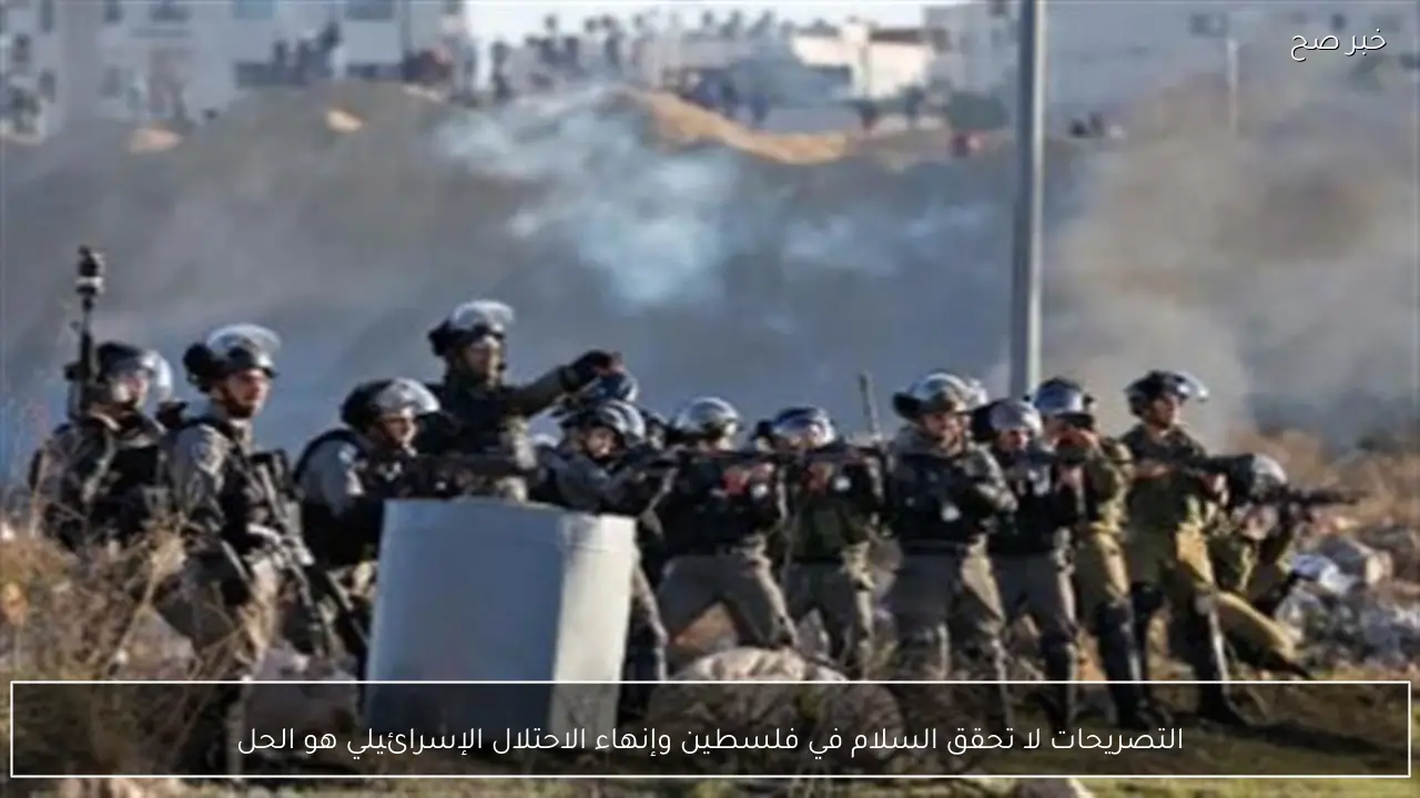 التصريحات لا تحقق السلام في فلسطين وإنهاء الاحتلال الإسرائيلي هو الحل