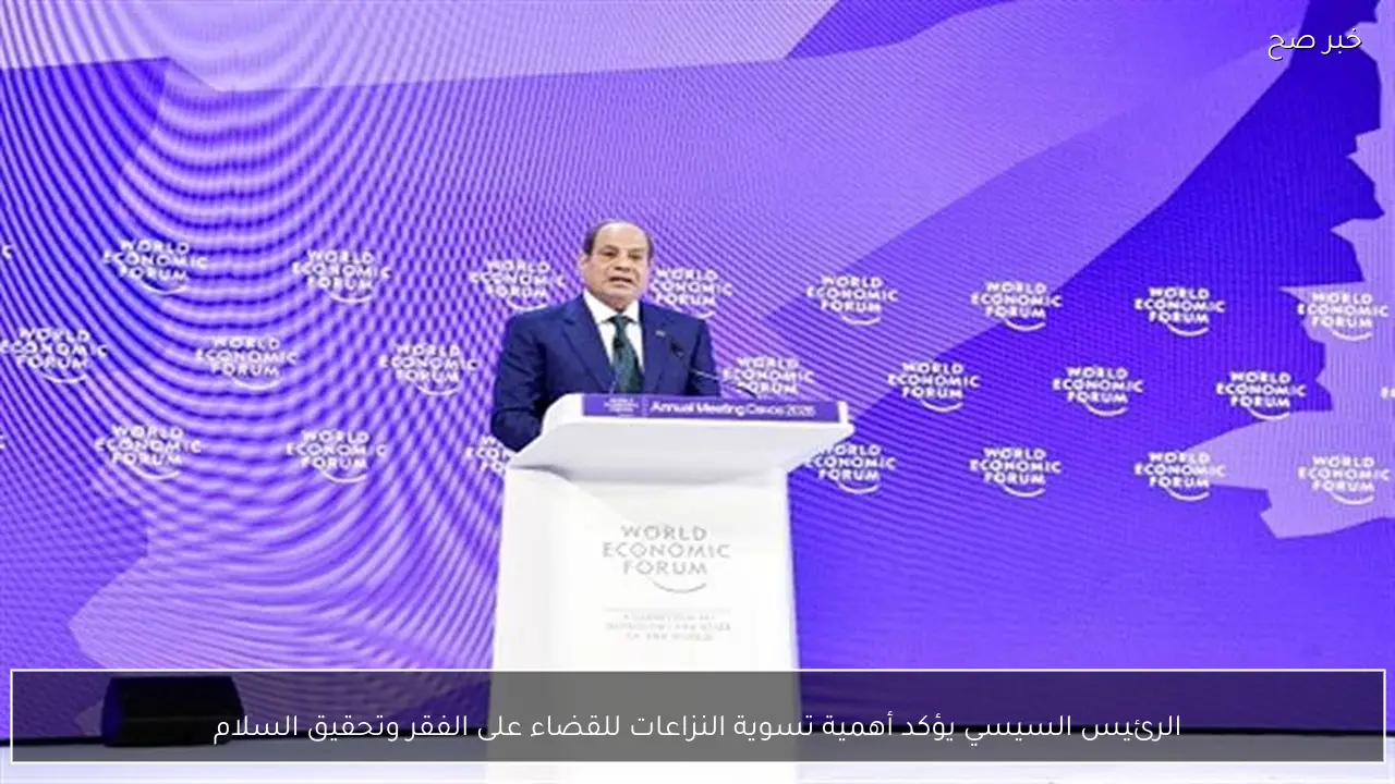 الرئيس السيسي يؤكد أهمية تسوية النزاعات للقضاء على الفقر وتحقيق السلام