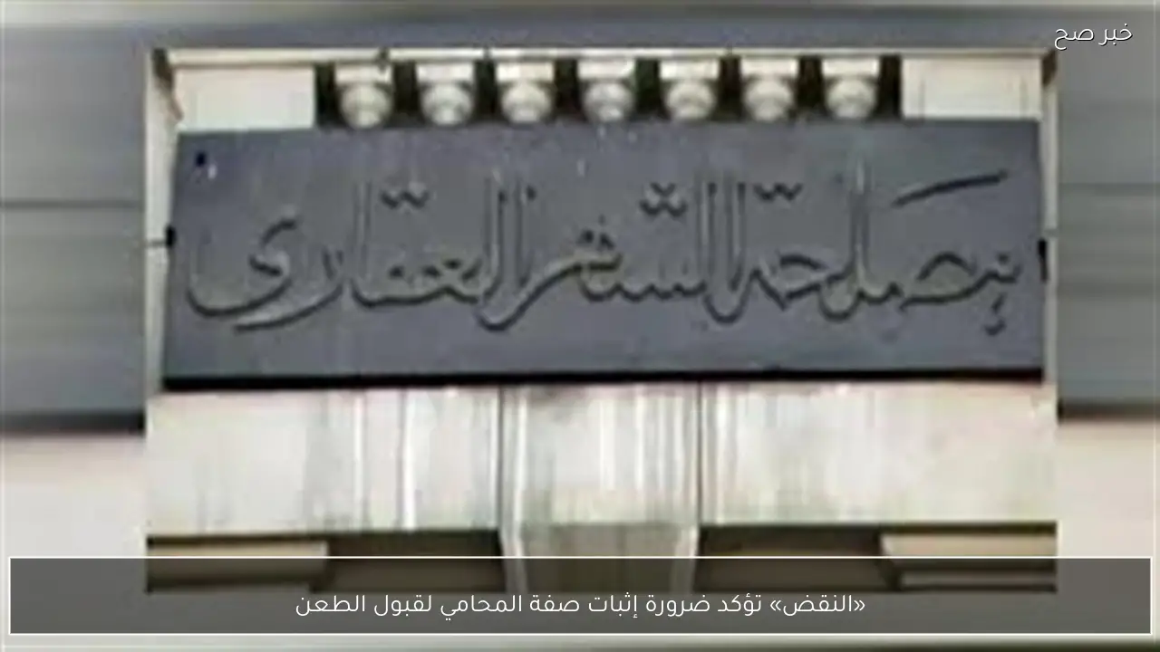 «النقض» تؤكد ضرورة إثبات صفة المحامي لقبول الطعن