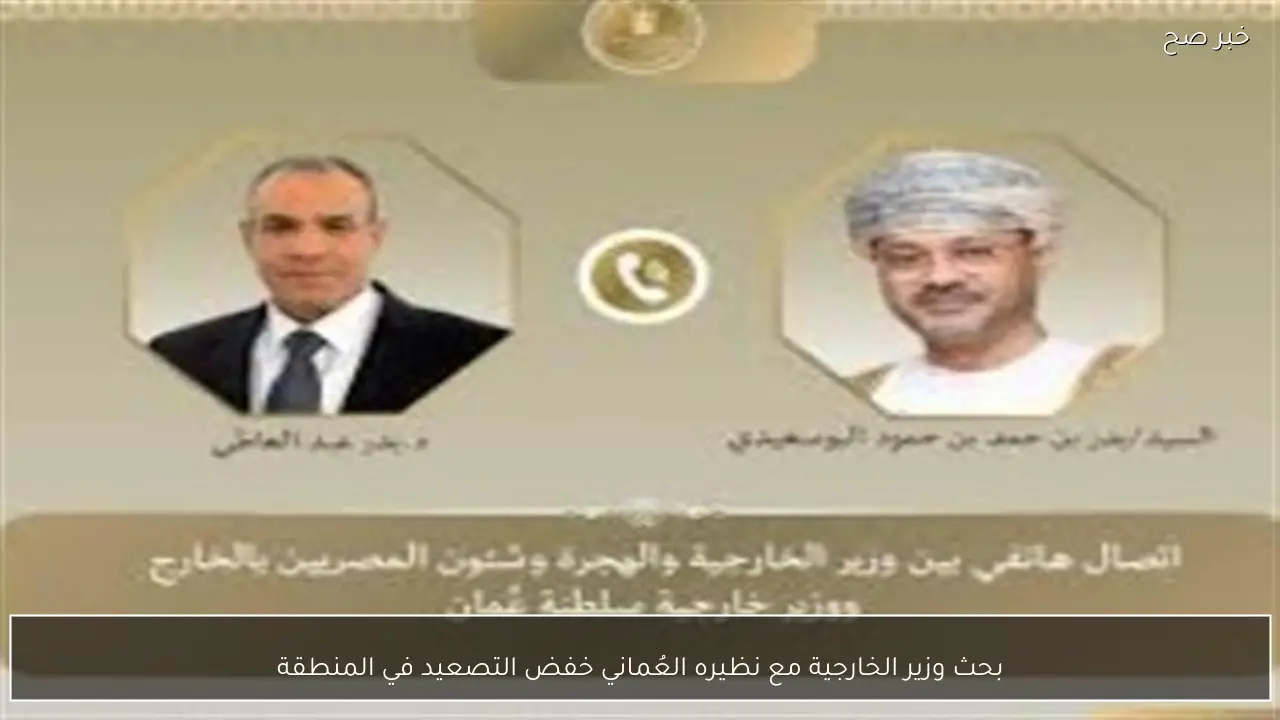 بحث وزير الخارجية مع نظيره العُماني خفض التصعيد في المنطقة