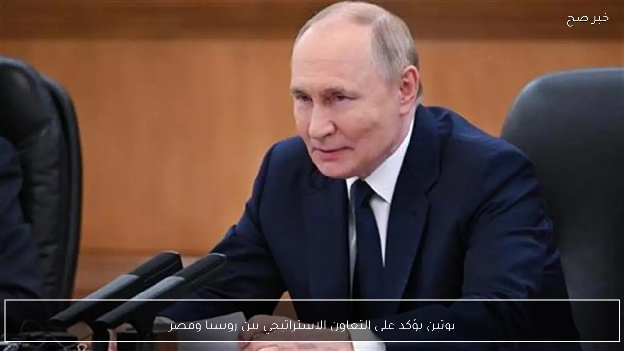بوتين يؤكد على التعاون الاستراتيجي بين روسيا ومصر
