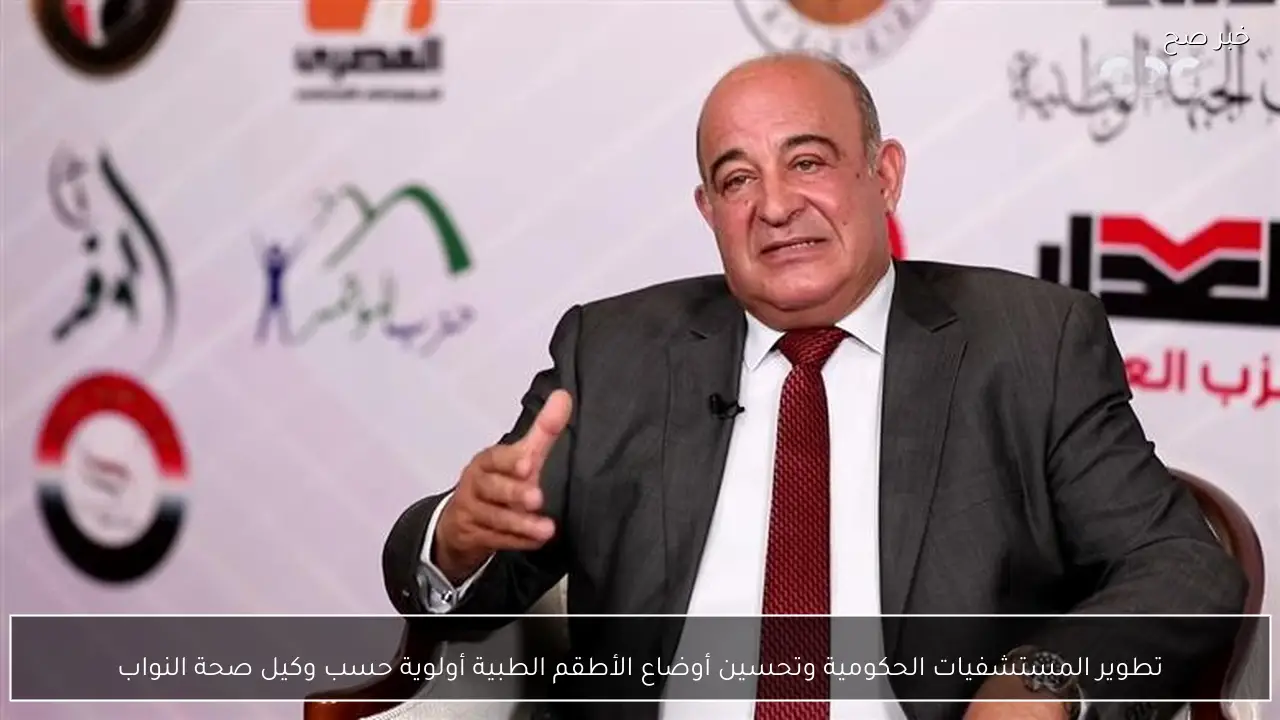 تطوير المستشفيات الحكومية وتحسين أوضاع الأطقم الطبية أولوية حسب وكيل صحة النواب