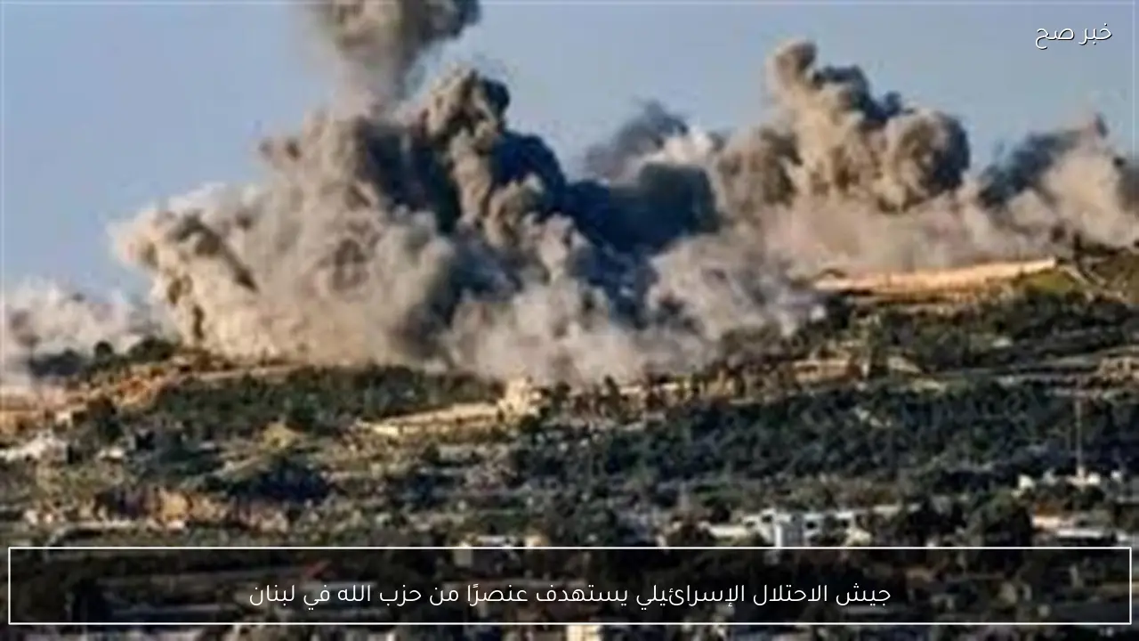 جيش الاحتلال الإسرائيلي يستهدف عنصرًا من حزب الله في لبنان