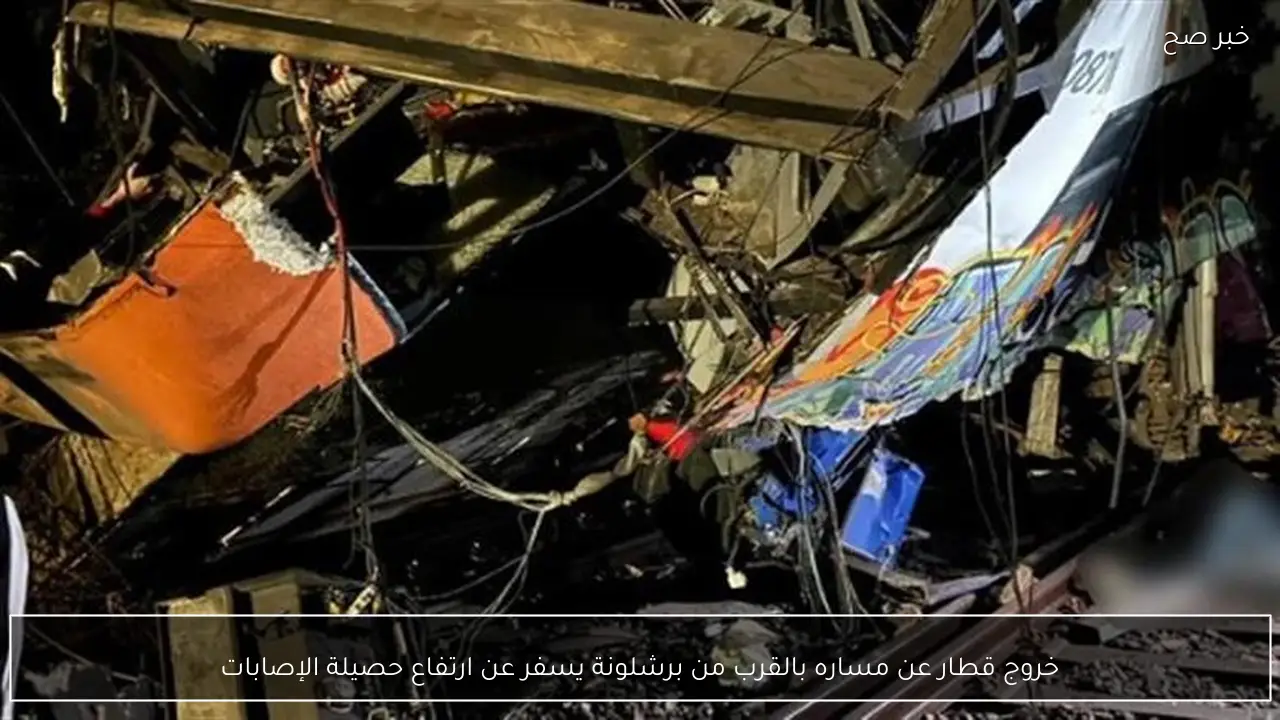 خروج قطار عن مساره بالقرب من برشلونة يسفر عن ارتفاع حصيلة الإصابات