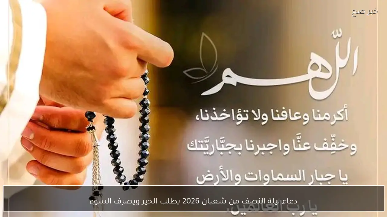 دعاء ليلة النصف من شعبان 2026 يطلب الخير ويصرف السوء