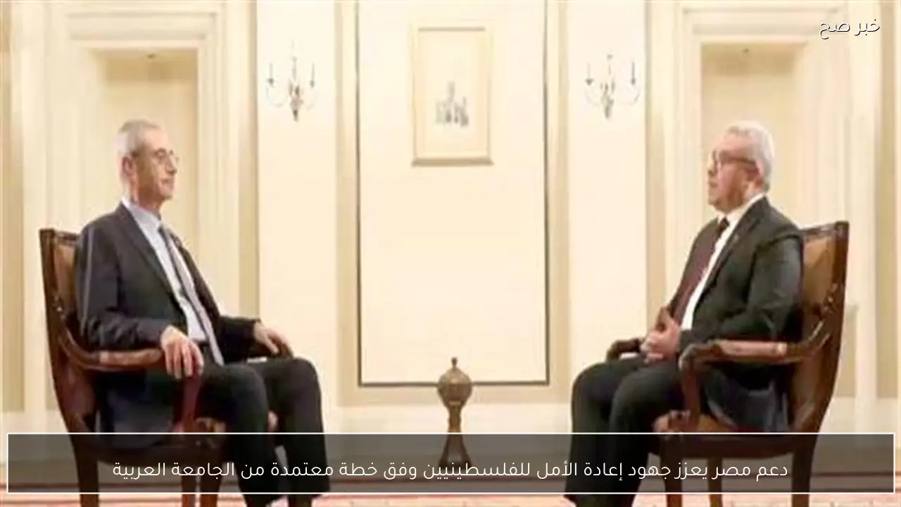 دعم مصر يعزز جهود إعادة الأمل للفلسطينيين وفق خطة معتمدة من الجامعة العربية