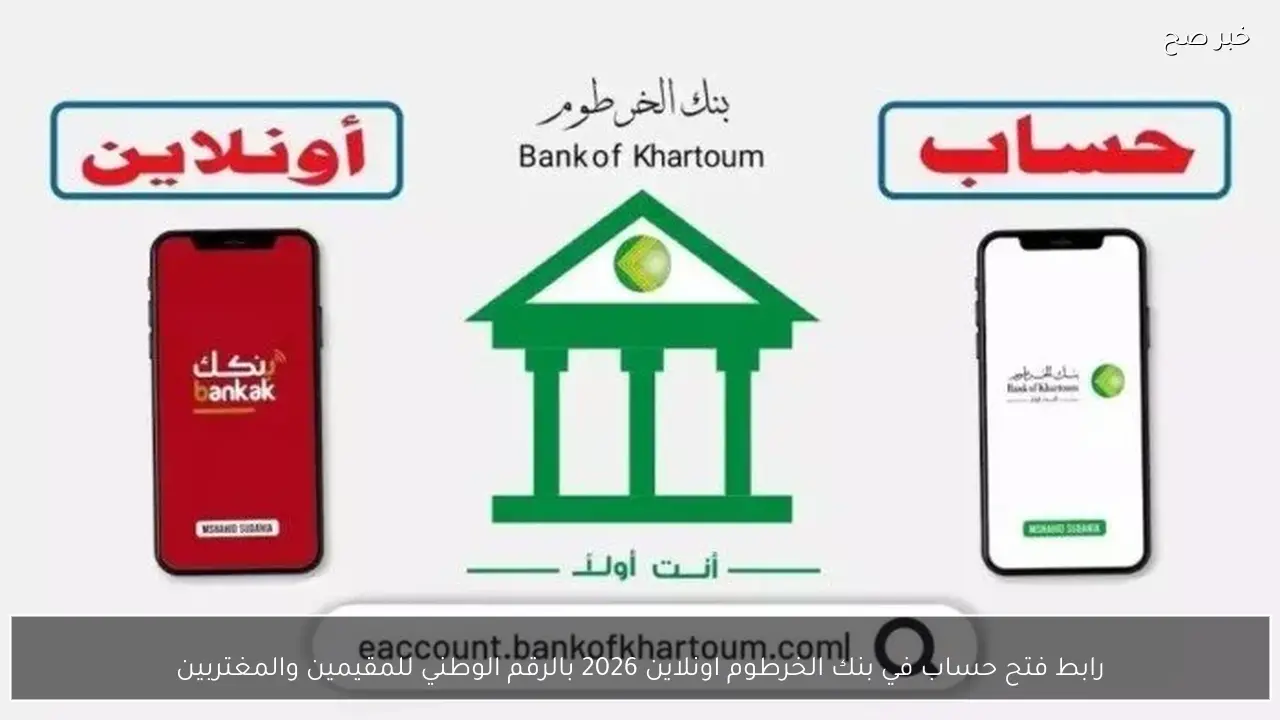 رابط فتح حساب في بنك الخرطوم اونلاين 2026 بالرقم الوطني للمقيمين والمغتربين