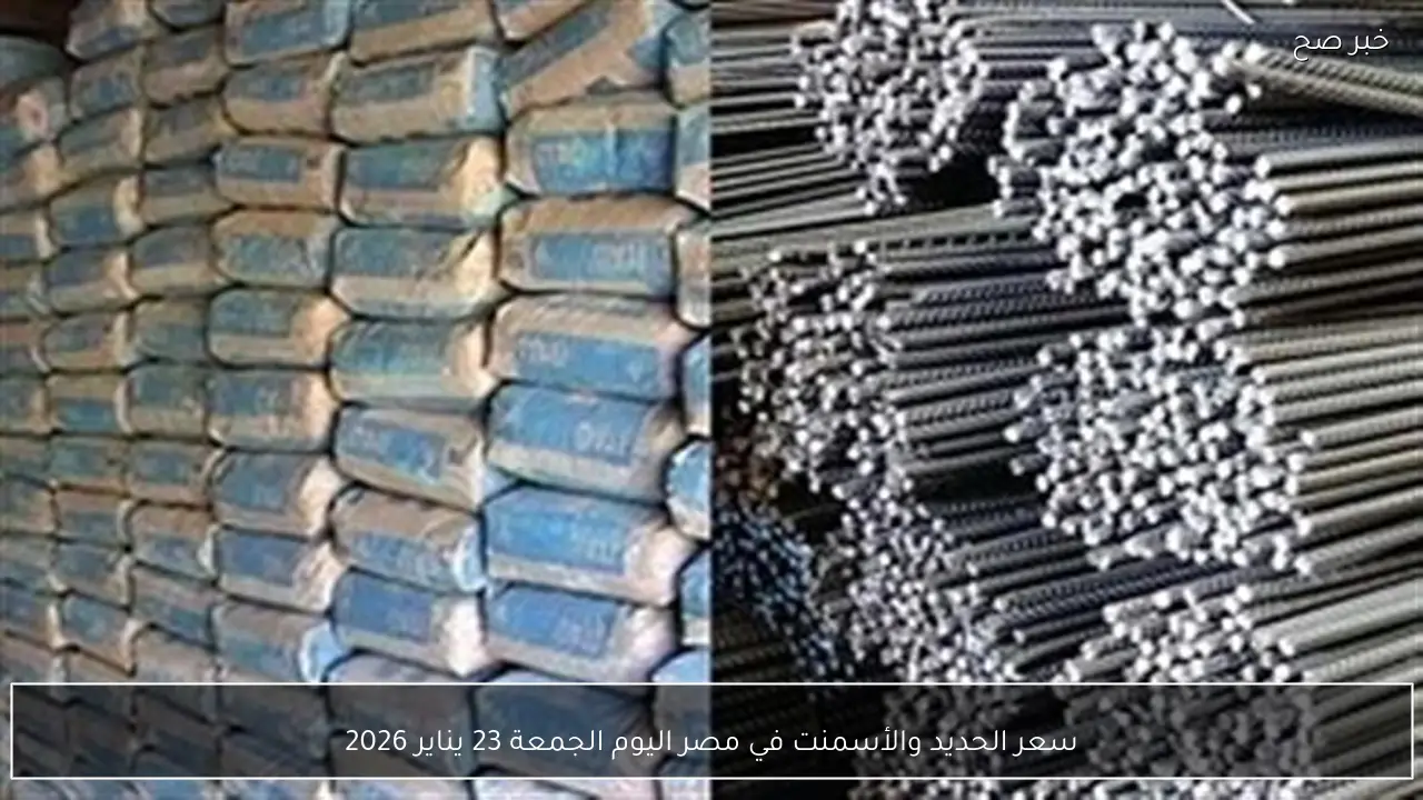 سعر الحديد والأسمنت في مصر اليوم الجمعة 23 يناير 2026