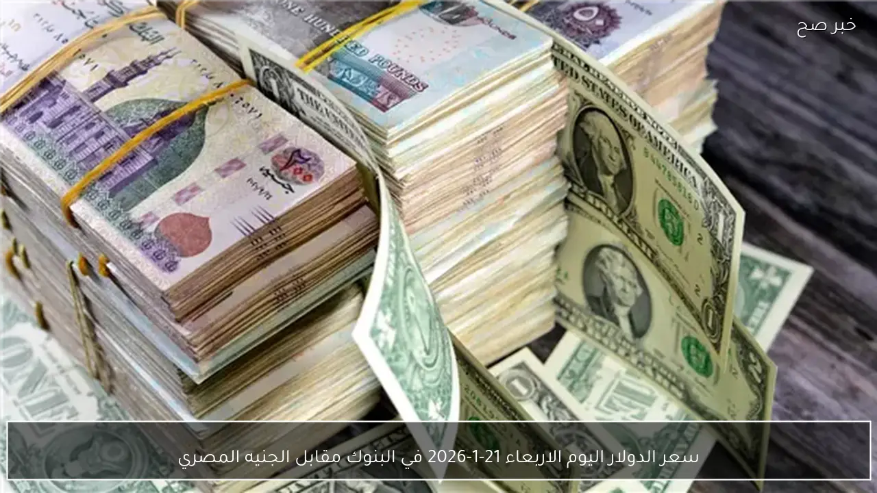 سعر الدولار اليوم الاربعاء 21-1-2026 في البنوك مقابل الجنيه المصري
