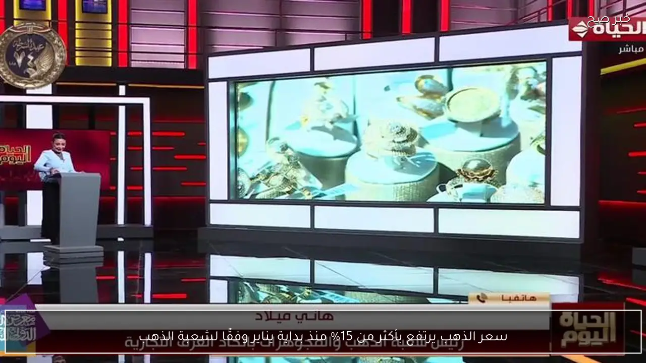 سعر الذهب يرتفع بأكثر من 15% منذ بداية يناير وفقًا لشعبة الذهب