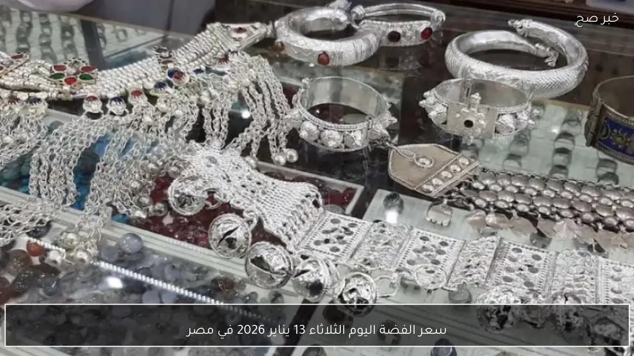 سعر الفضة اليوم الثلاثاء 13 يناير 2026 في مصر داخل الأسواق ومحلات الصاغة