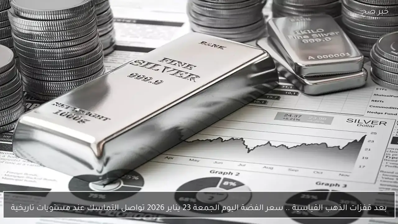 بعد قفزات الذهب القياسية .. سعر الفضة اليوم الجمعة 23 يناير 2026 تواصل التماسك عند مستويات تاريخية