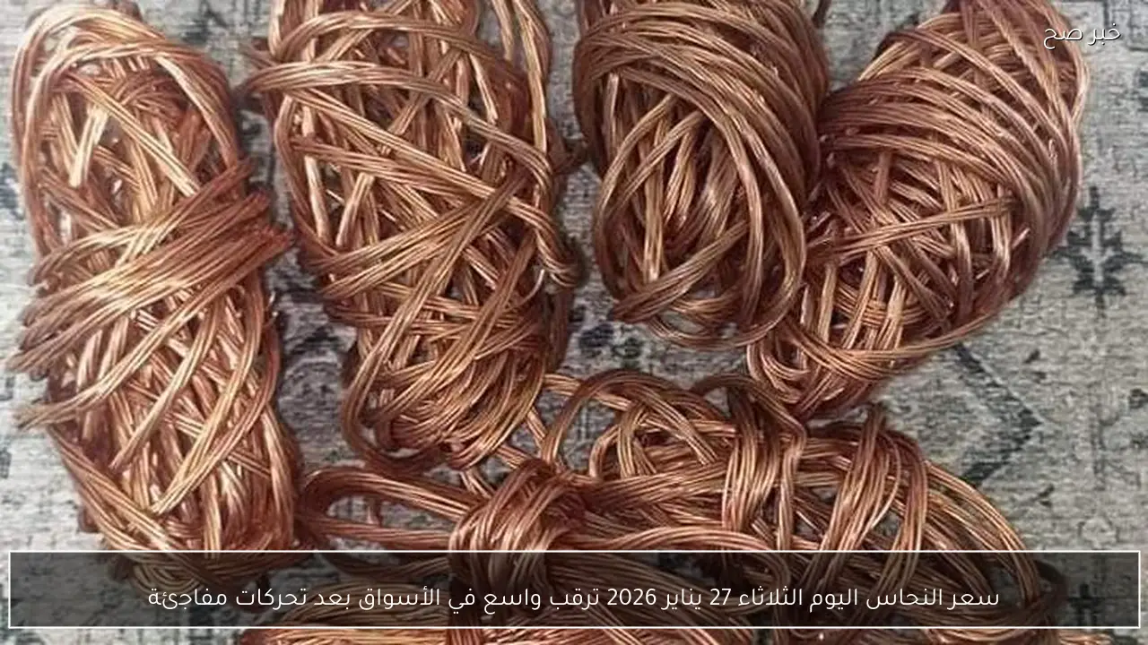 سعر النحاس اليوم الثلاثاء 27 يناير 2026 ترقب واسع في الأسواق بعد تحركات مفاجئة