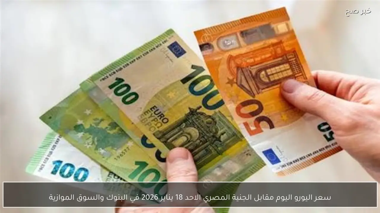 سعر اليورو اليوم مقابل الجنية المصري الاحد 18 يناير 2026 في البنوك والسوق الموازية