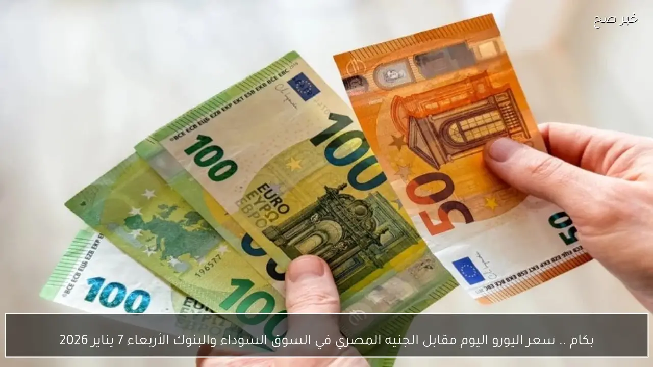 بكام .. سعر اليورو اليوم مقابل الجنيه المصري في السوق السوداء والبنوك الأربعاء 7 يناير 2026