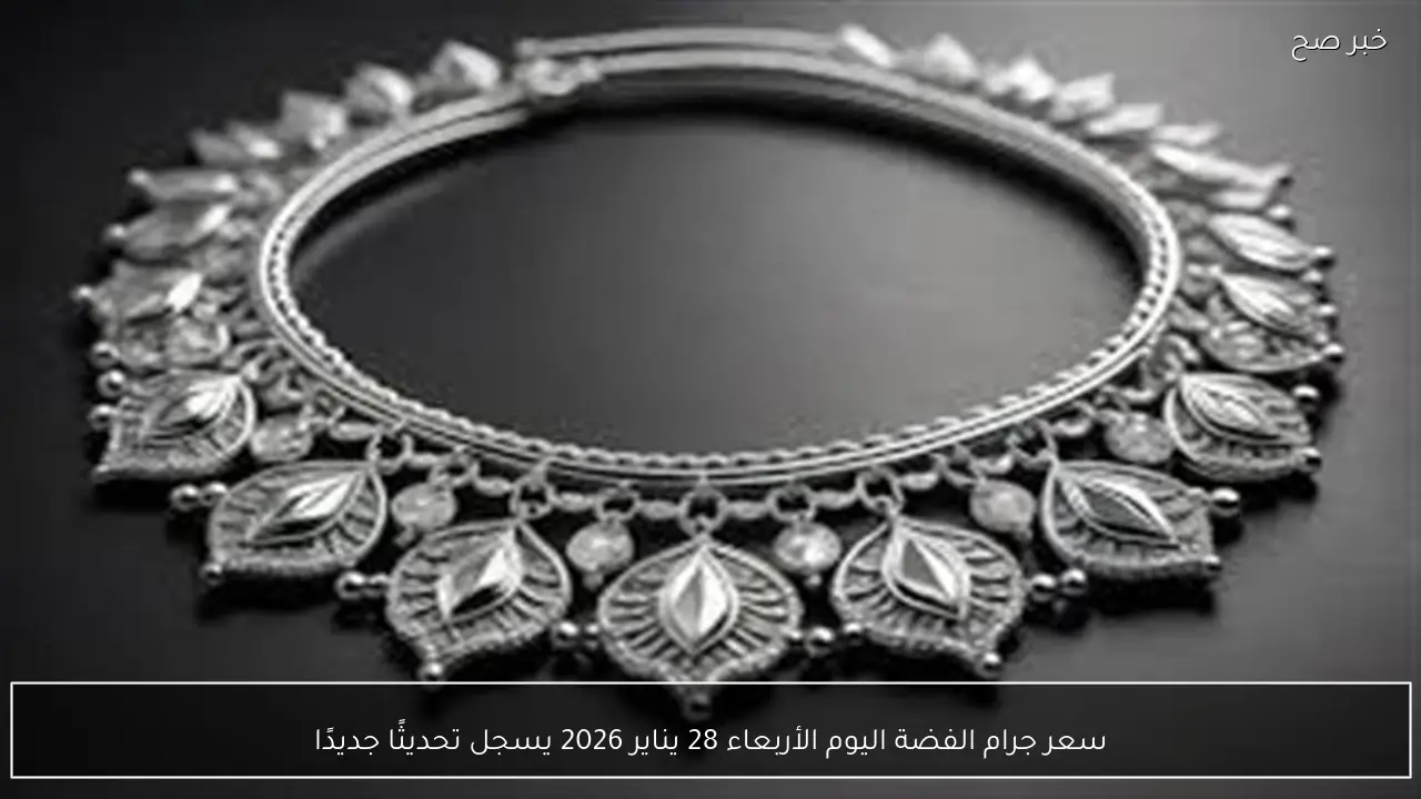 سعر جرام الفضة اليوم الأربعاء 28 يناير 2026 يسجل تحديثًا جديدًا