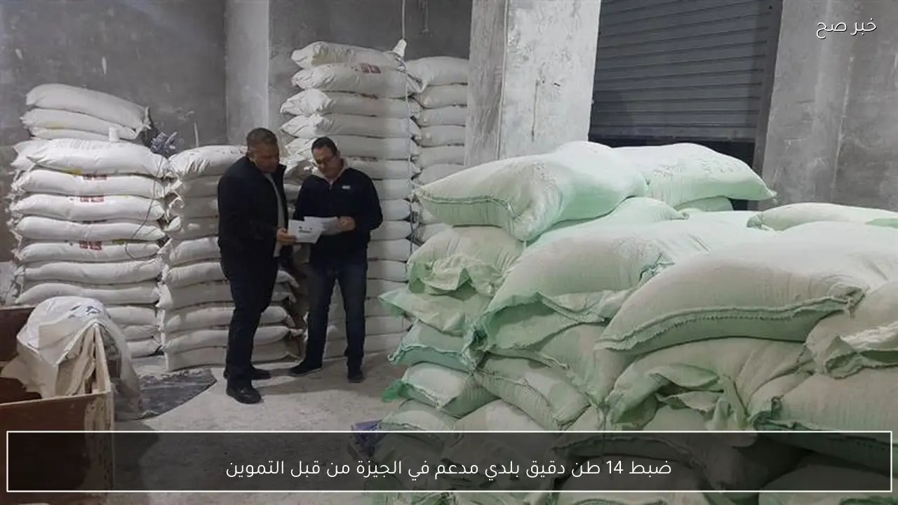 ضبط 14 طن دقيق بلدي مدعم في الجيزة من قبل التموين
