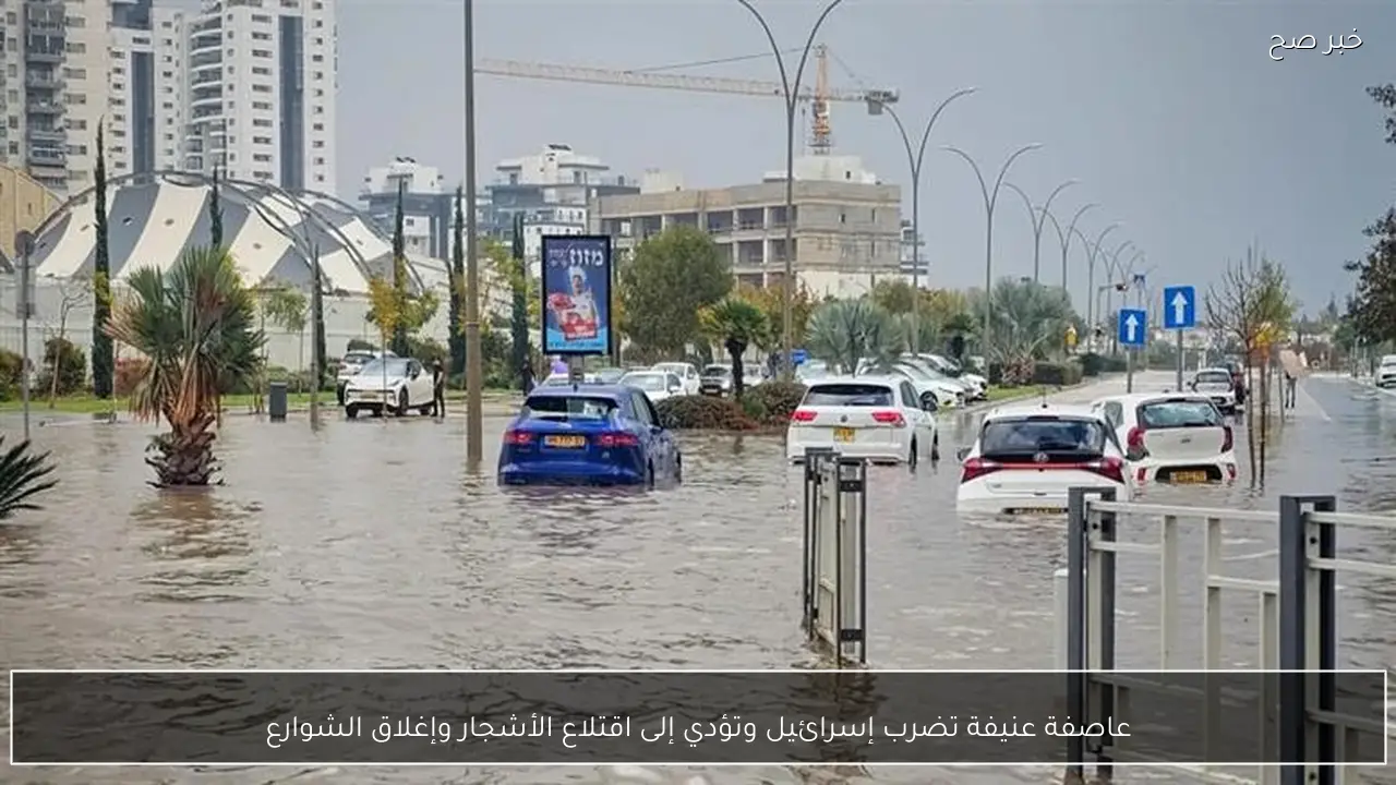 عاصفة عنيفة تضرب إسرائيل وتؤدي إلى اقتلاع الأشجار وإغلاق الشوارع