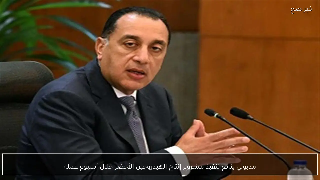 مدبولي يتابع تنفيذ مشروع إنتاج الهيدروجين الأخضر خلال أسبوع عمله