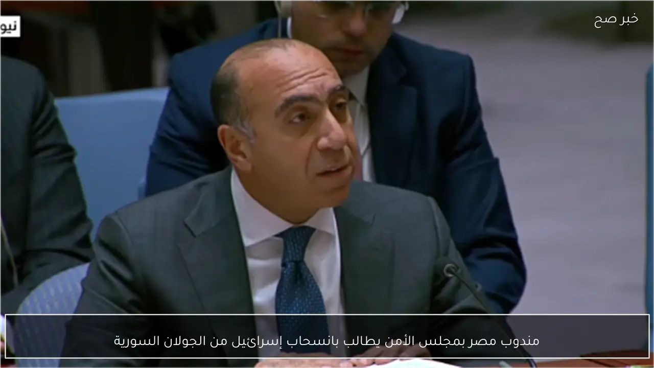 مندوب مصر بمجلس الأمن يطالب بانسحاب إسرائيل من الجولان السورية
