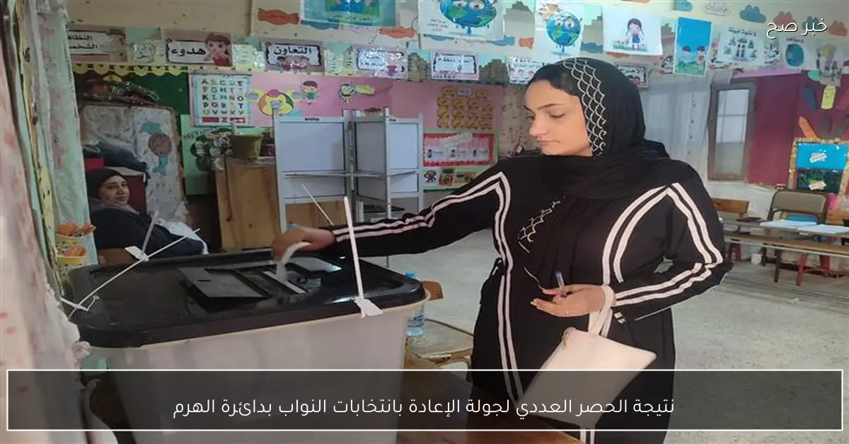 نتيجة الحصر العددي لجولة الإعادة بانتخابات النواب بدائرة الهرم