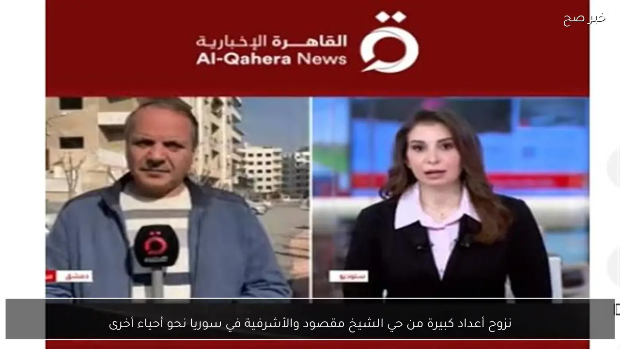 نزوح أعداد كبيرة من حي الشيخ مقصود والأشرفية في سوريا نحو أحياء أخرى