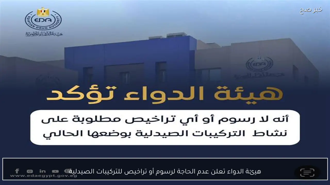 هيئة الدواء تعلن عدم الحاجة لرسوم أو تراخيص للتركيبات الصيدلية
