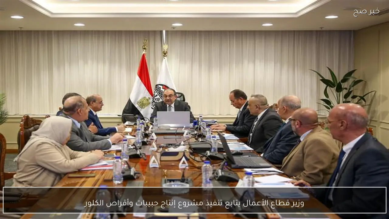 وزير قطاع الأعمال يتابع تنفيذ مشروع إنتاج حبيبات وأقراص الكلور