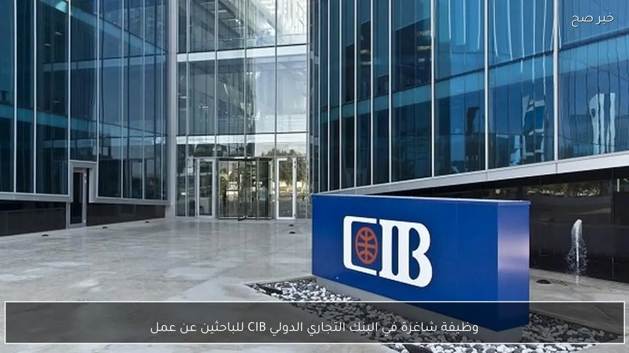 وظيفة شاغرة في البنك التجاري الدولي CIB للباحثين عن عمل