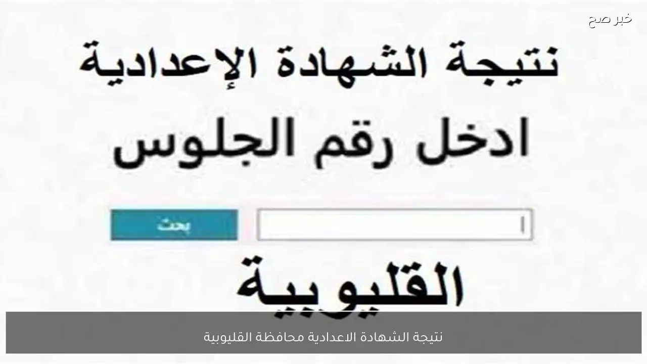رابط فعال.. نتيجة الشهادة الاعدادية محافظة القليوبية 2026 الترم الاول برقم الجلوس والاسم