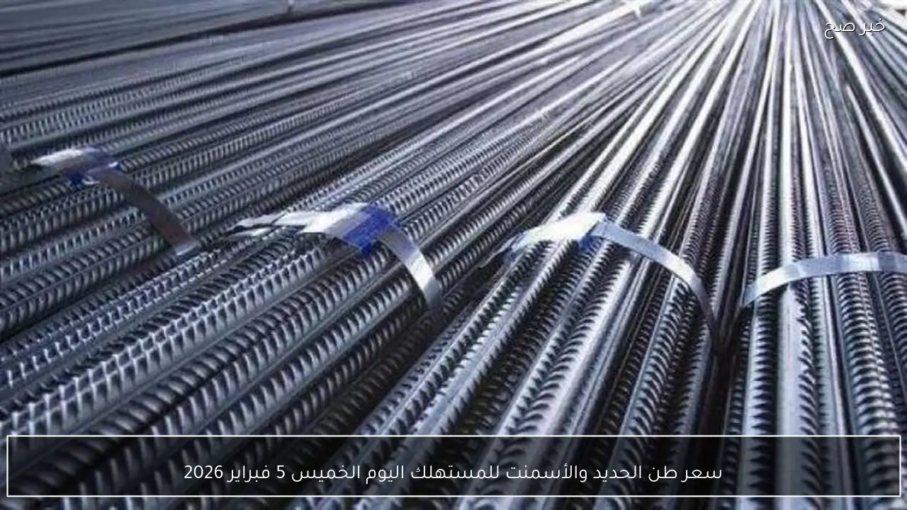 سعر طن الحديد والأسمنت للمستهلك اليوم الخميس 5 فبراير 2026
