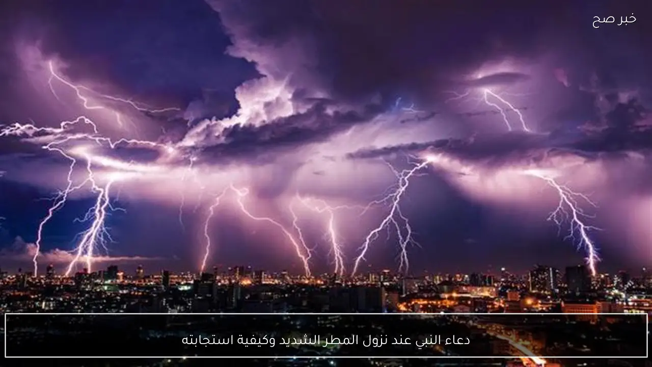 دعاء النبي عند نزول المطر الشديد وكيفية استجابته