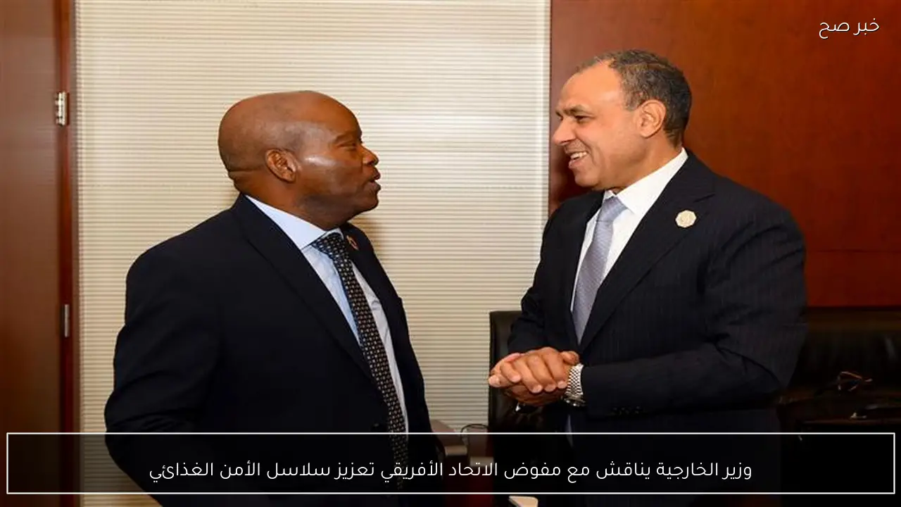 وزير الخارجية يناقش مع مفوض الاتحاد الأفريقي تعزيز سلاسل الأمن الغذائي