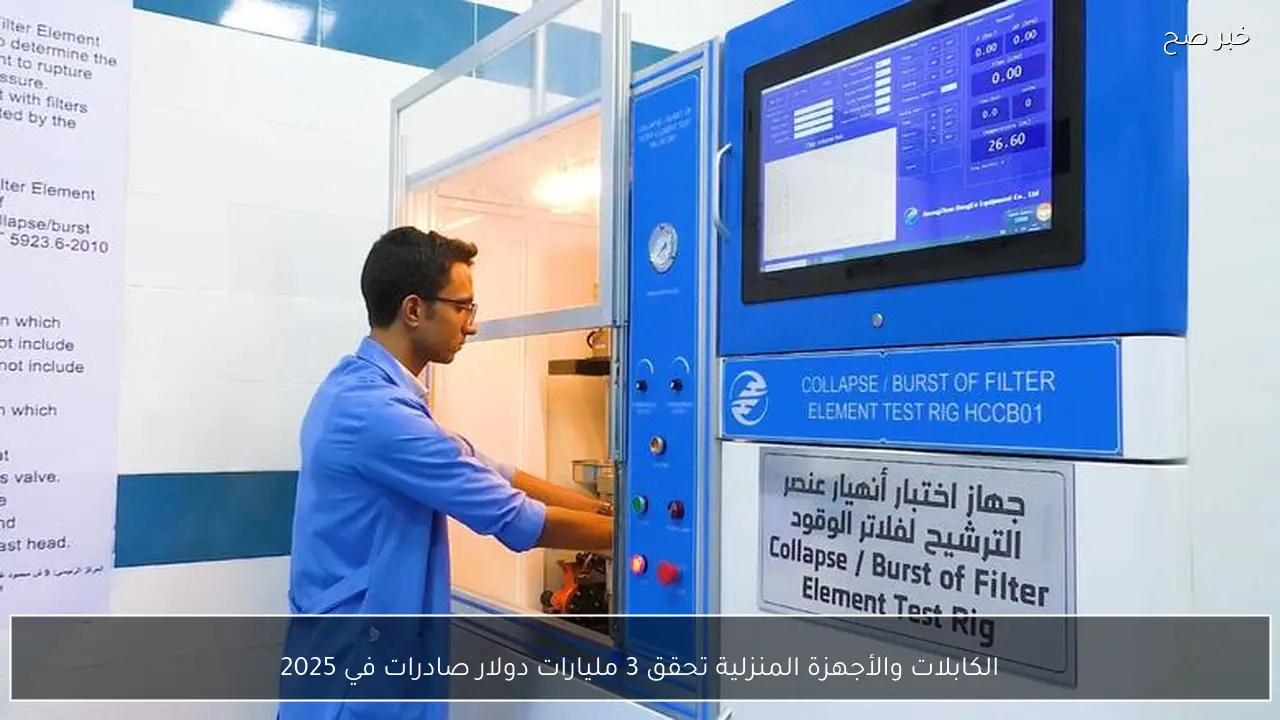 الكابلات والأجهزة المنزلية تحقق 3 مليارات دولار صادرات في 2025