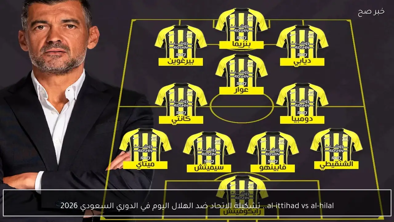 al-ittihad vs al-hilal.. تشكيلة الاتحاد ضد الهلال اليوم في الدوري السعودي 2026