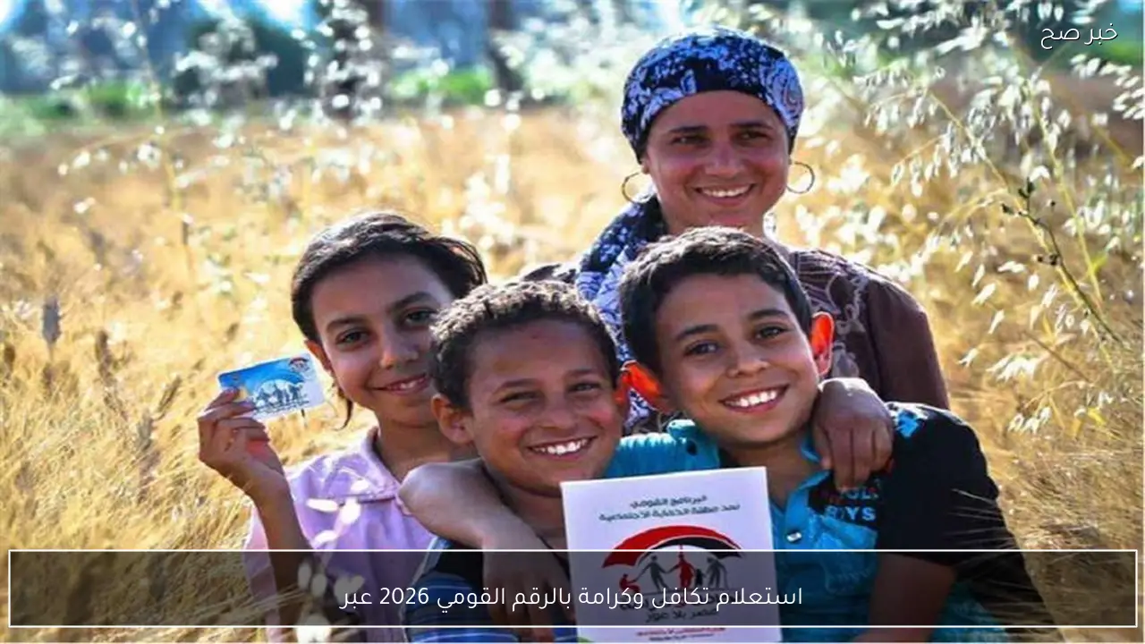 مُتاح.. استعلام تكافل وكرامة بالرقم القومي 2026 عبر موقع وزارة التضامن الاجتماعي