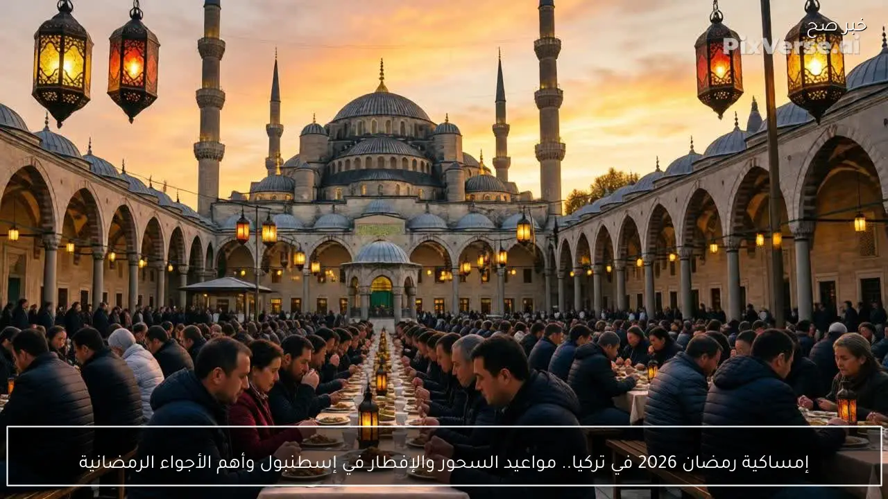 إمساكية رمضان 2026 في تركيا.. مواعيد السحور والإفطار في إسطنبول وأهم الأجواء الرمضانية