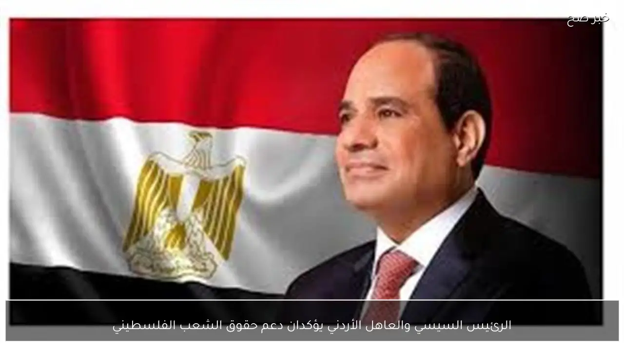 الرئيس السيسي والعاهل الأردني يؤكدان دعم حقوق الشعب الفلسطيني