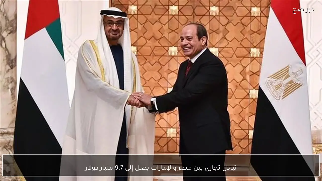 تبادل تجاري بين مصر والإمارات يصل إلى 9.7 مليار دولار