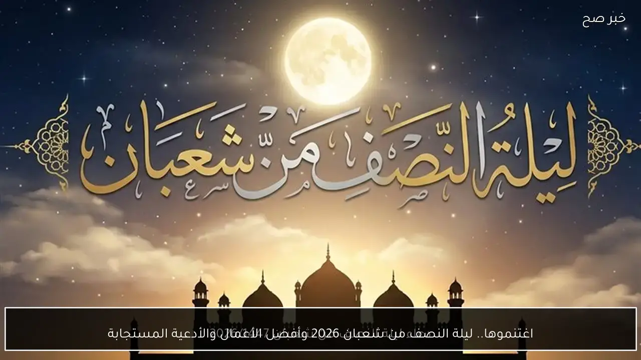 اغتنموها.. ليلة النصف من شعبان 2026 وأفضل الأعمال والأدعية المستجابة